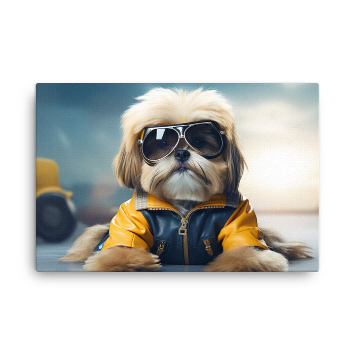 Lhasa Apso Pilot Canvas - PosterfyAI.com