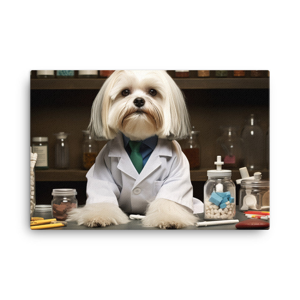 Lhasa Apso Pharmacist Canvas - PosterfyAI.com