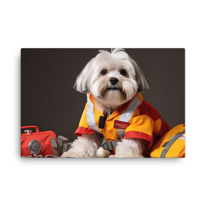 Lhasa Apso Paramedic Canvas - PosterfyAI.com