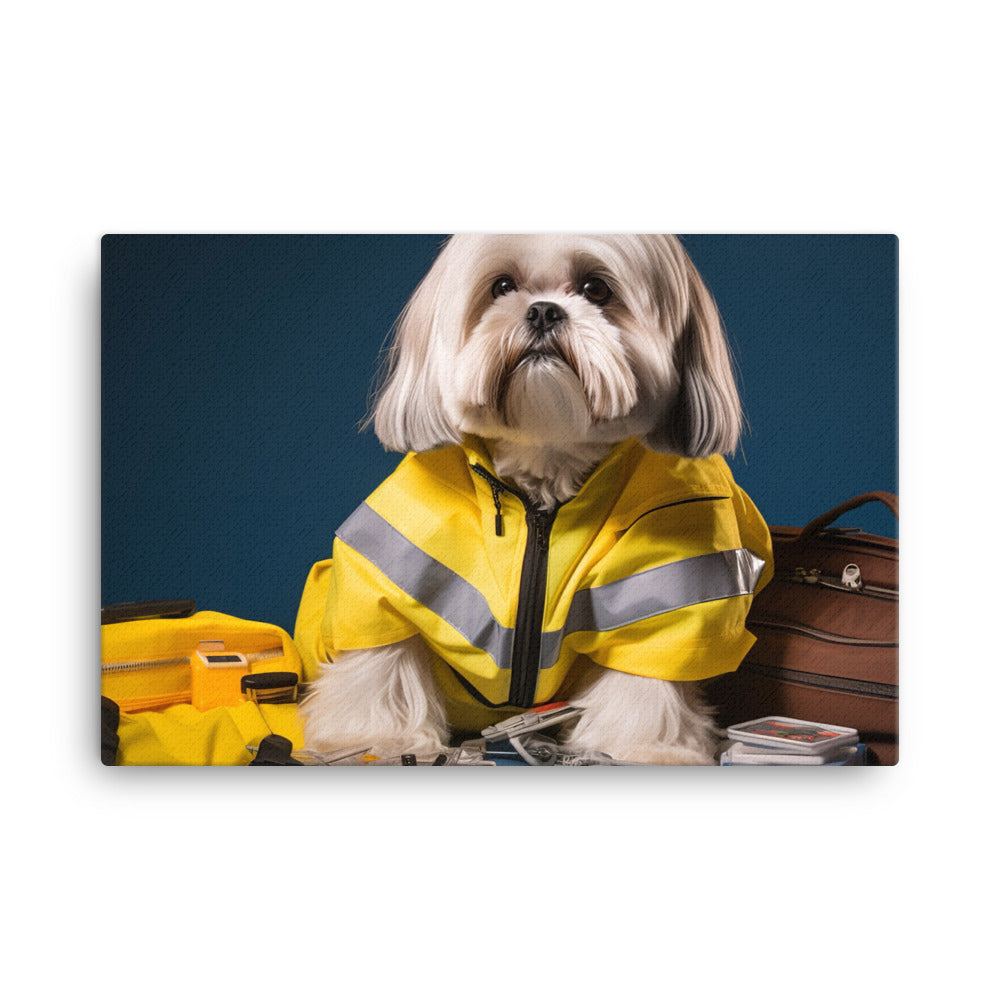 Lhasa Apso Paramedic Canvas - PosterfyAI.com