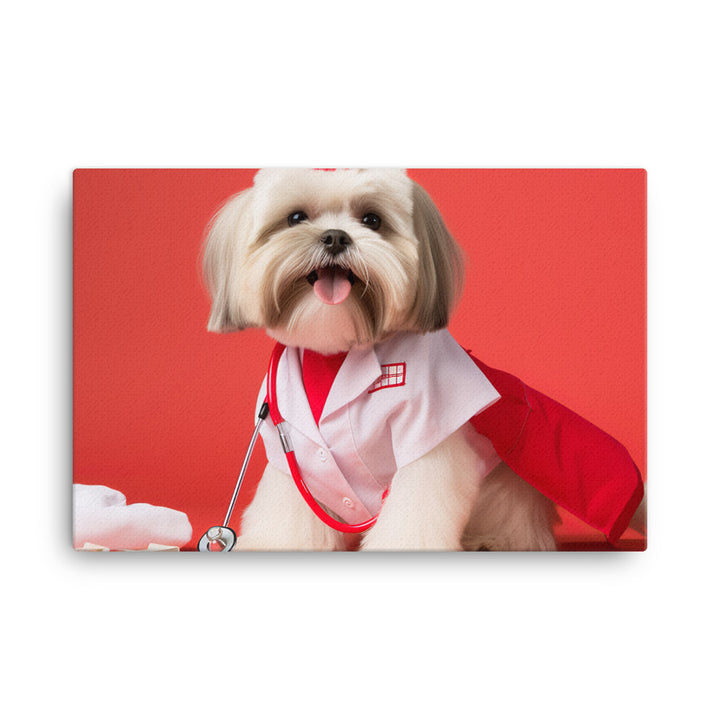 Lhasa Apso Nurse Canvas - PosterfyAI.com