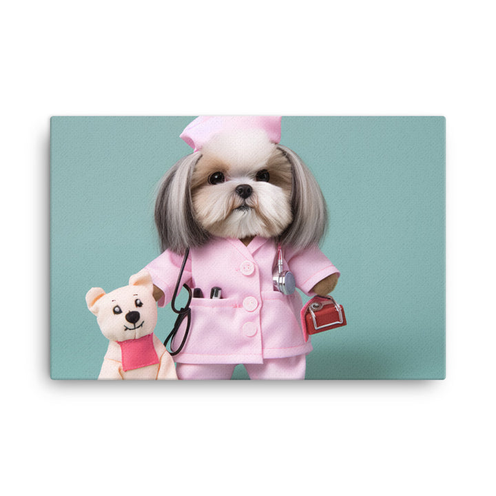 Lhasa Apso Nurse Canvas - PosterfyAI.com