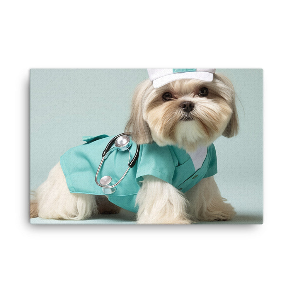 Lhasa Apso Nurse Canvas - PosterfyAI.com