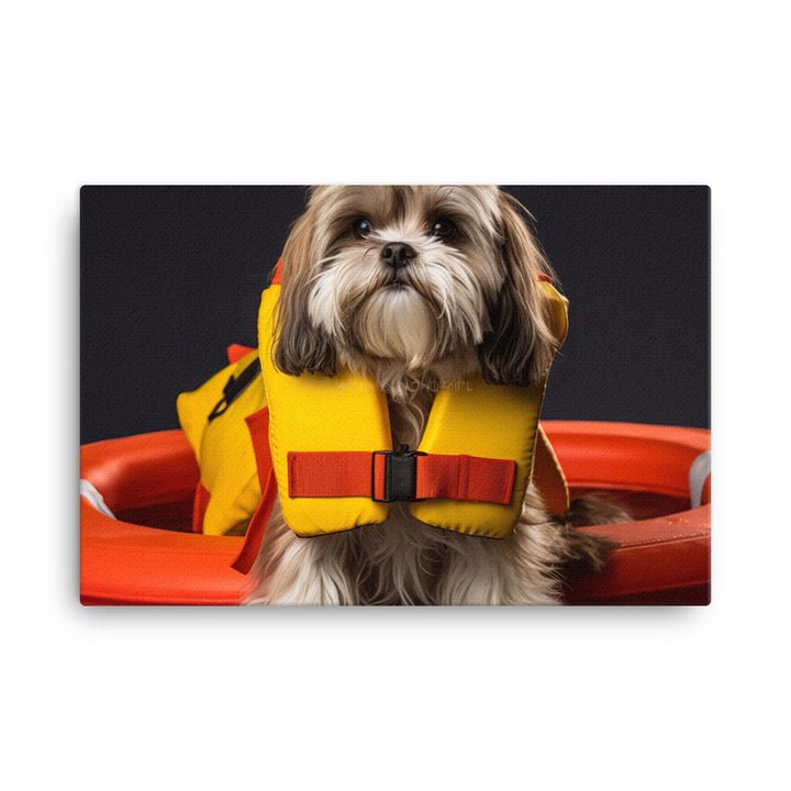 Lhasa Apso Lifeguard Canvas - PosterfyAI.com