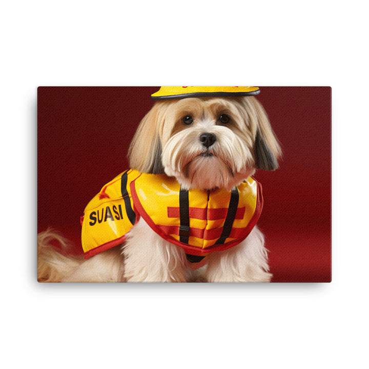 Lhasa Apso Lifeguard Canvas - PosterfyAI.com