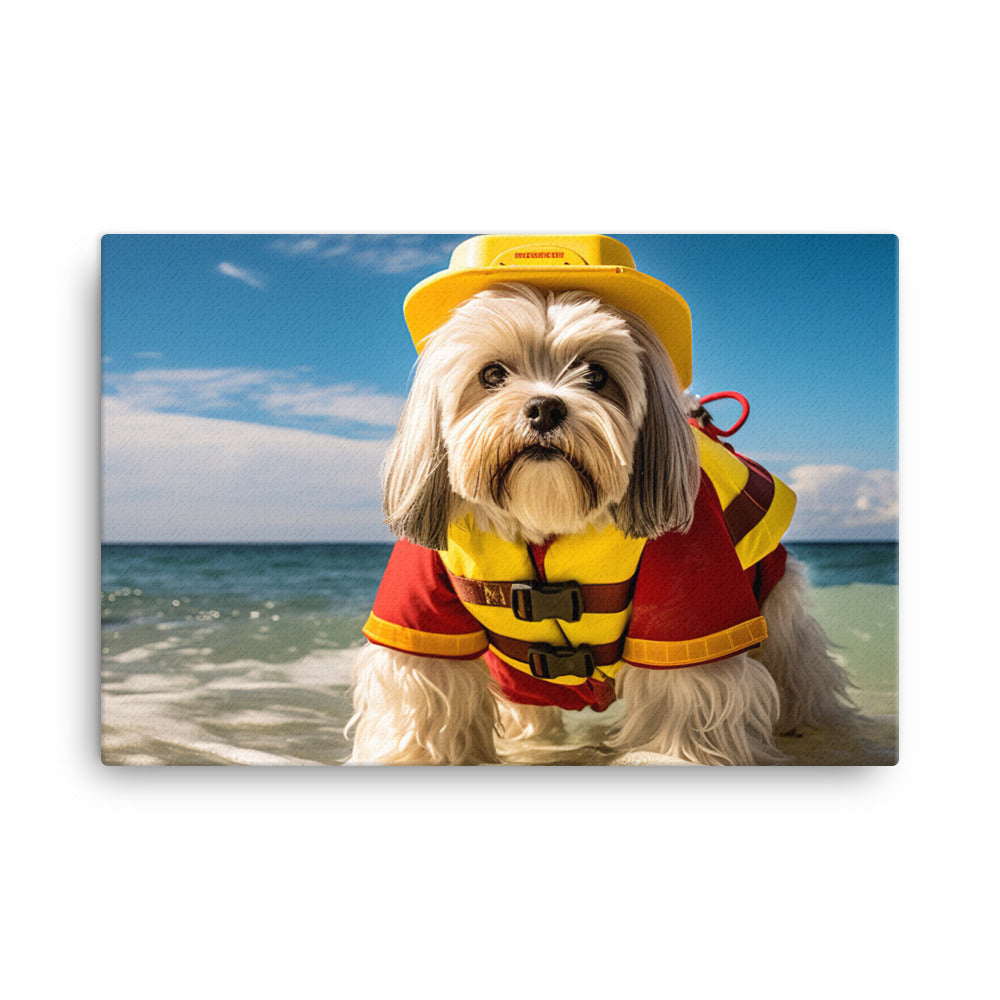 Lhasa Apso Lifeguard Canvas - PosterfyAI.com