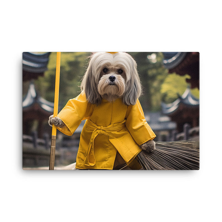 Lhasa Apso Janitor Canvas - PosterfyAI.com