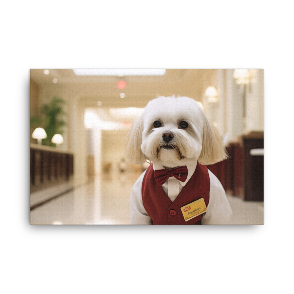 Lhasa Apso Hotel Staff Canvas - PosterfyAI.com