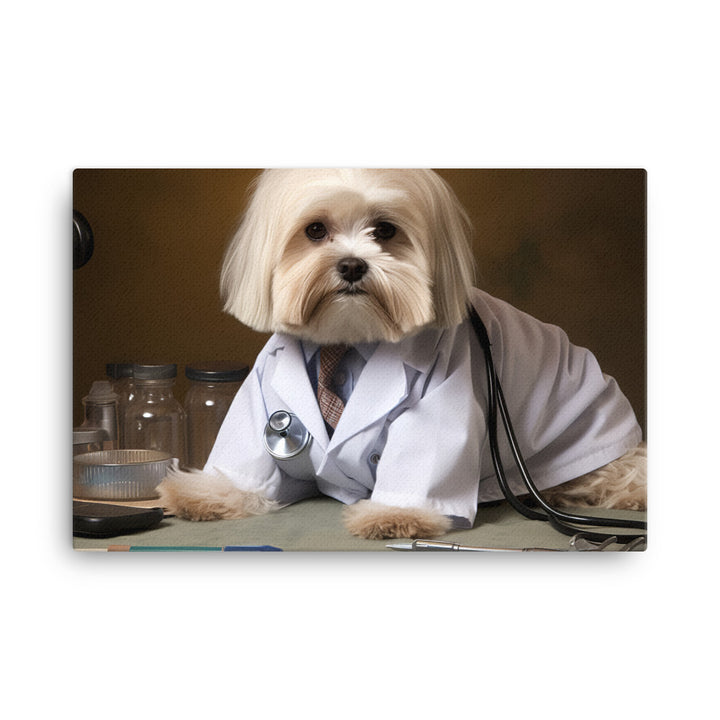 Lhasa Apso Doctor Canvas - PosterfyAI.com