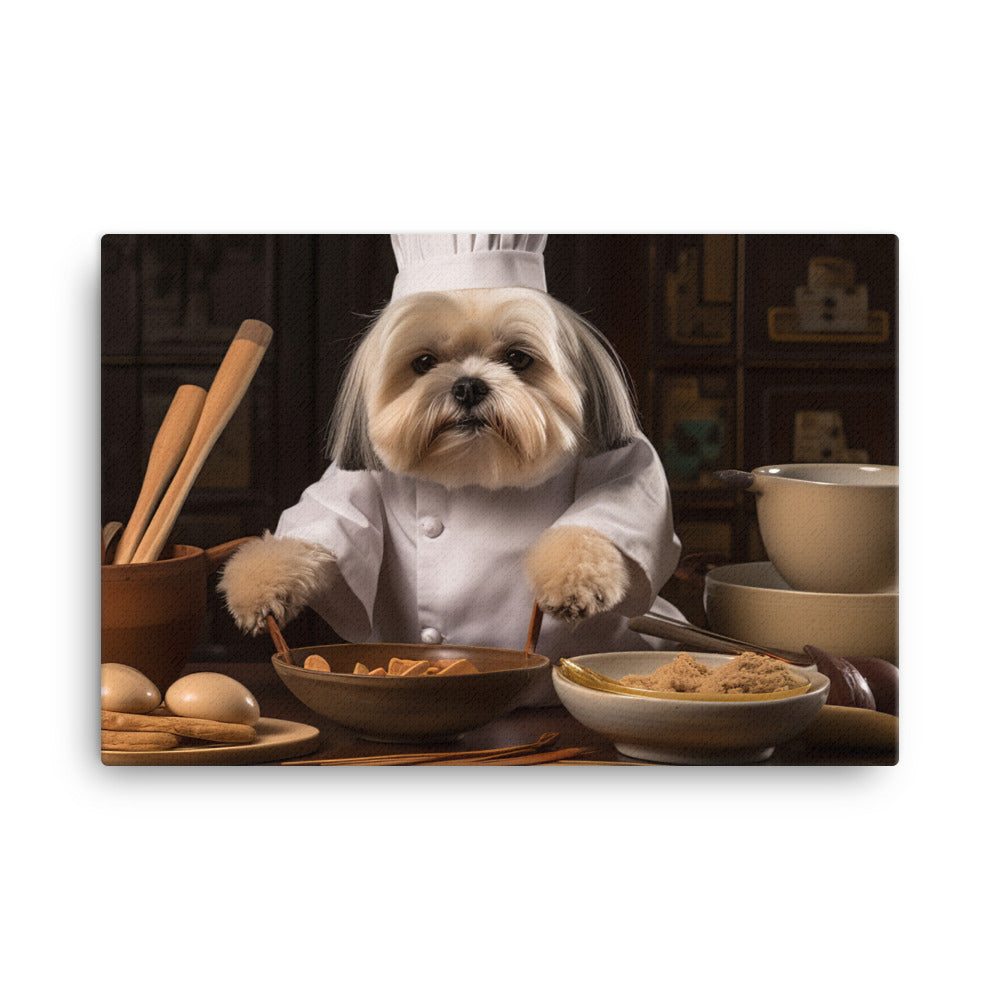 Lhasa Apso Chef Canvas - PosterfyAI.com