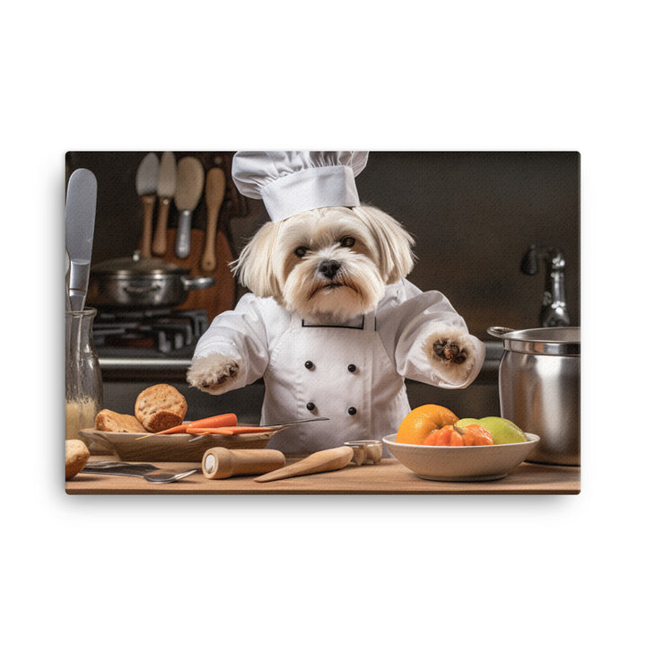 Lhasa Apso Chef Canvas - PosterfyAI.com