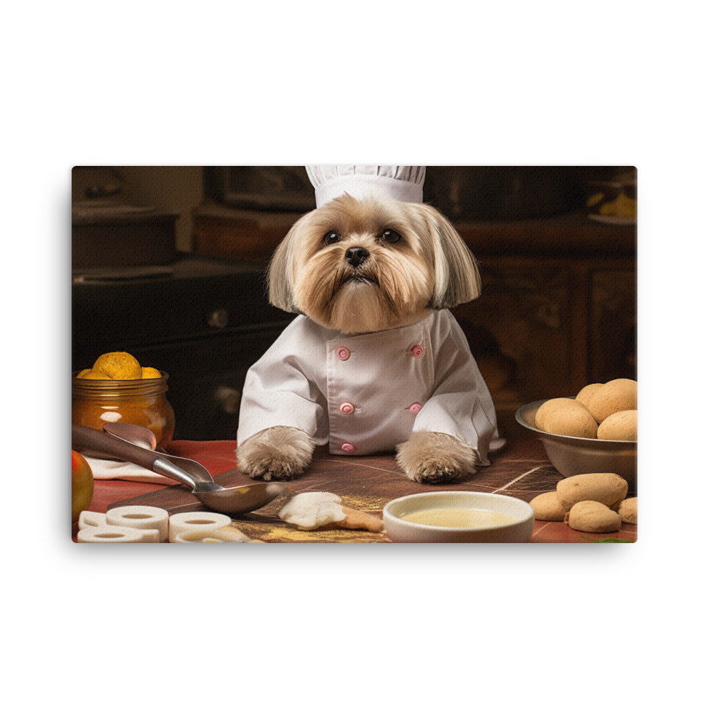 Lhasa Apso Chef Canvas - PosterfyAI.com