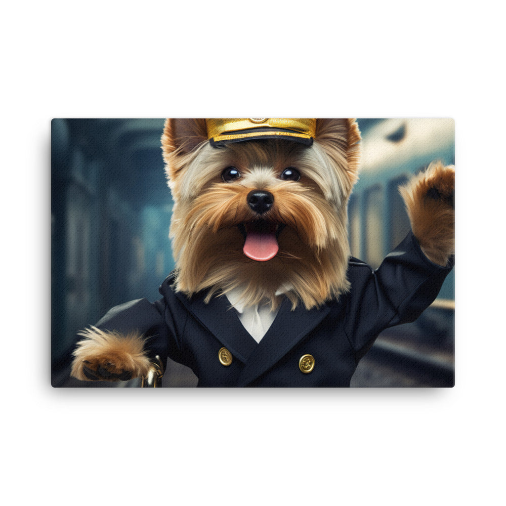 Yorkshire Terrier Transit Operator Canvas - PosterfyAI.com