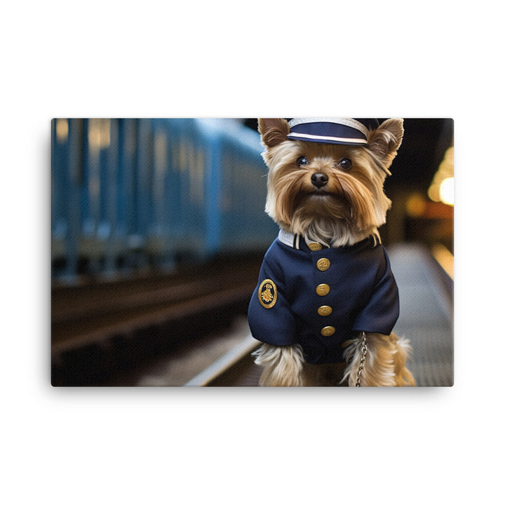 Yorkshire Terrier Transit Operator Canvas - PosterfyAI.com