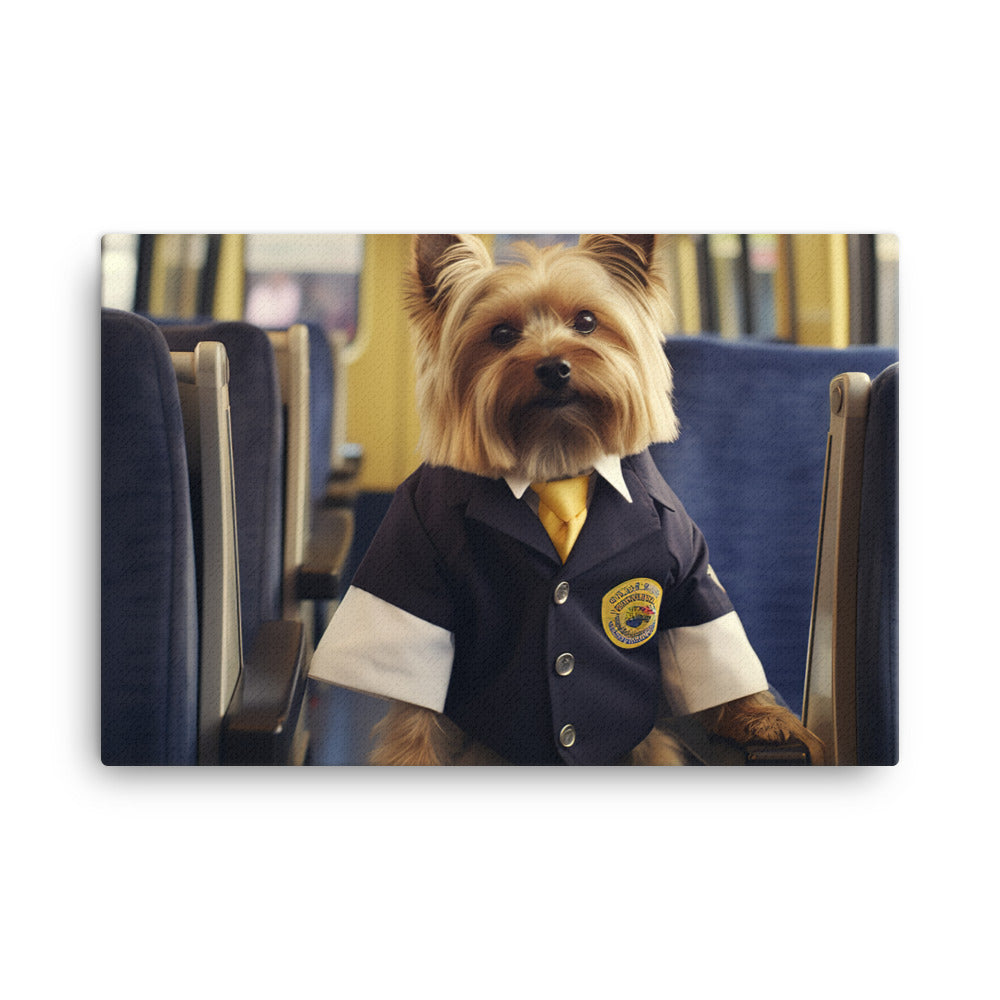 Yorkshire Terrier Transit Operator Canvas - PosterfyAI.com