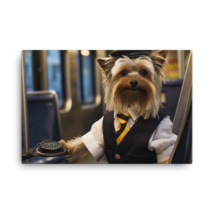 Yorkshire Terrier Transit Operator Canvas - PosterfyAI.com