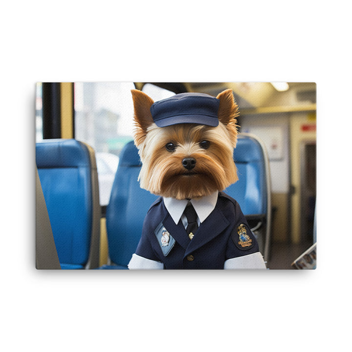 Yorkshire Terrier Transit Operator Canvas - PosterfyAI.com