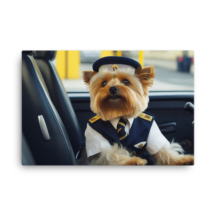 Yorkshire Terrier Transit Operator Canvas - PosterfyAI.com