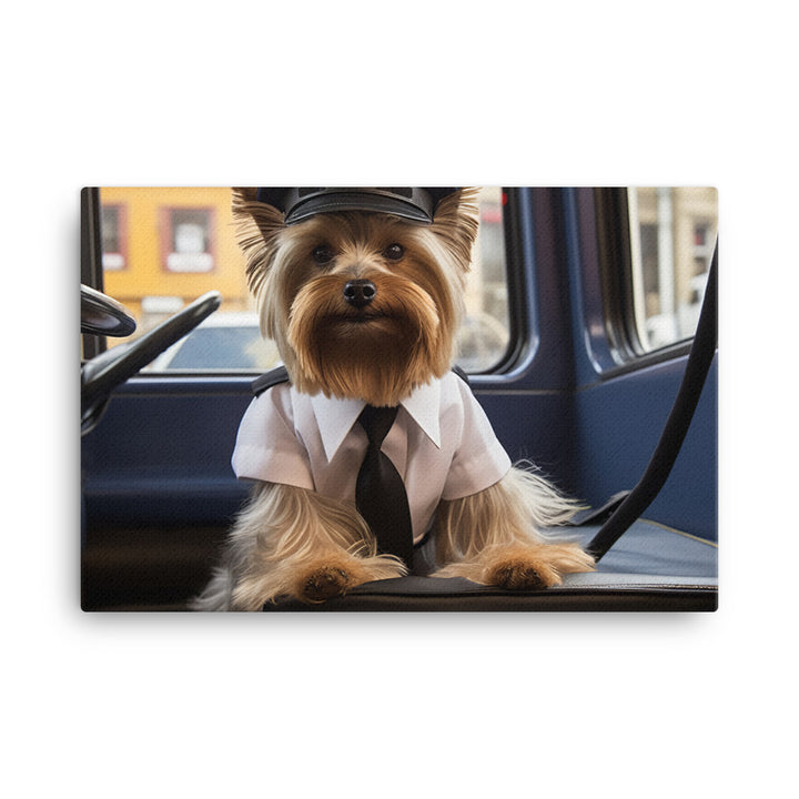 Yorkshire Terrier Transit Operator Canvas - PosterfyAI.com