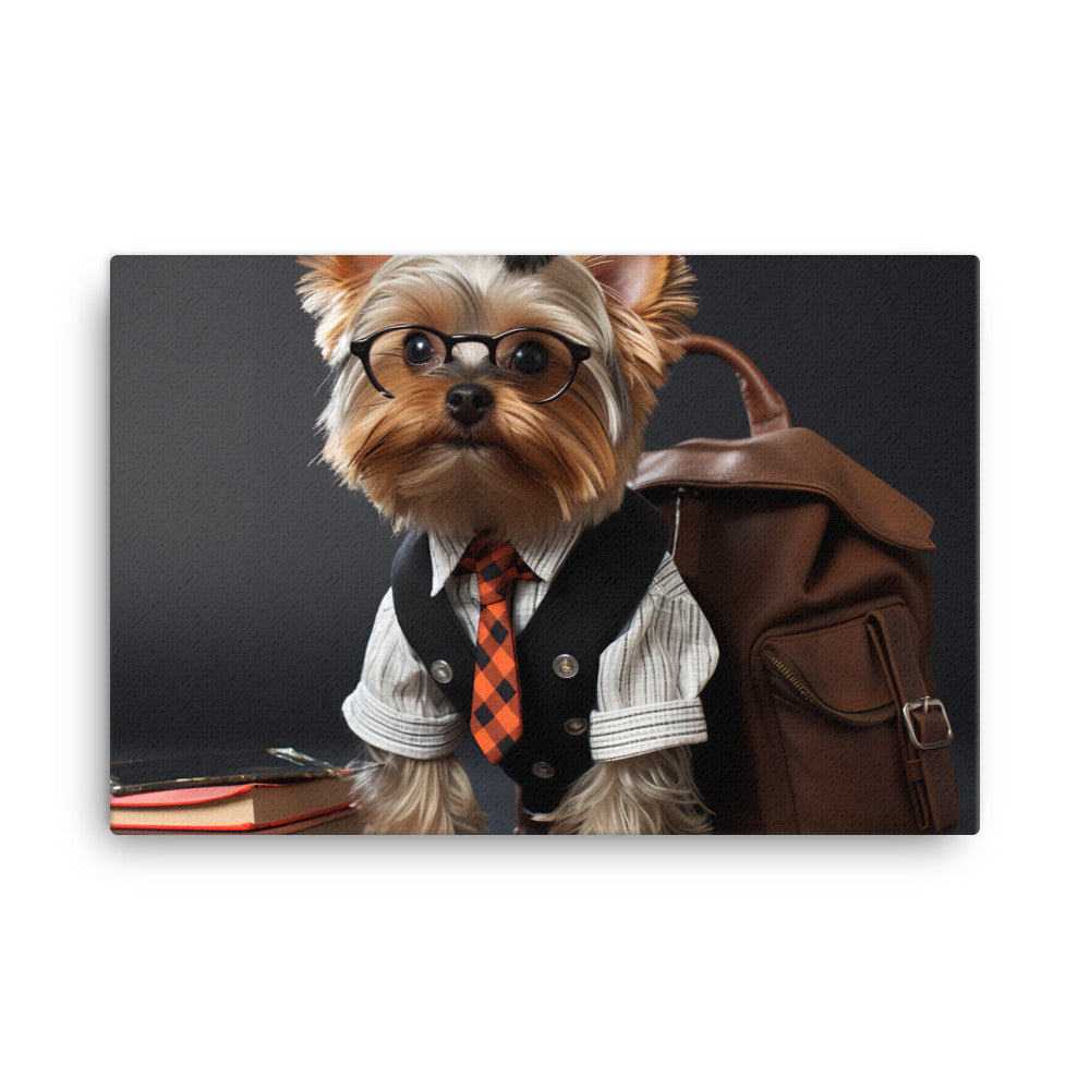 Yorkshire Terrier Student Canvas - PosterfyAI.com