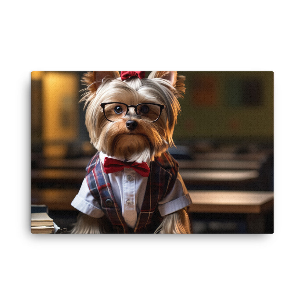 Yorkshire Terrier Student Canvas - PosterfyAI.com