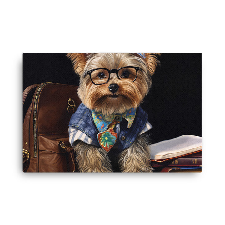 Yorkshire Terrier Student Canvas - PosterfyAI.com