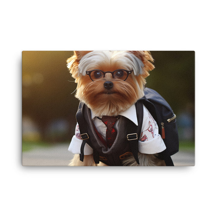 Yorkshire Terrier Student Canvas - PosterfyAI.com