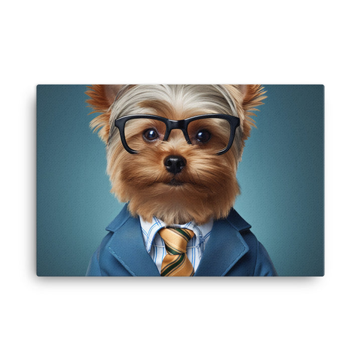 Yorkshire Terrier Sales Consultant Canvas - PosterfyAI.com