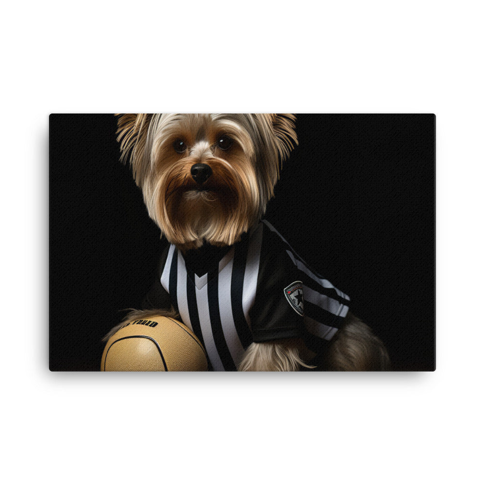 Yorkshire Terrier Referee Canvas - PosterfyAI.com