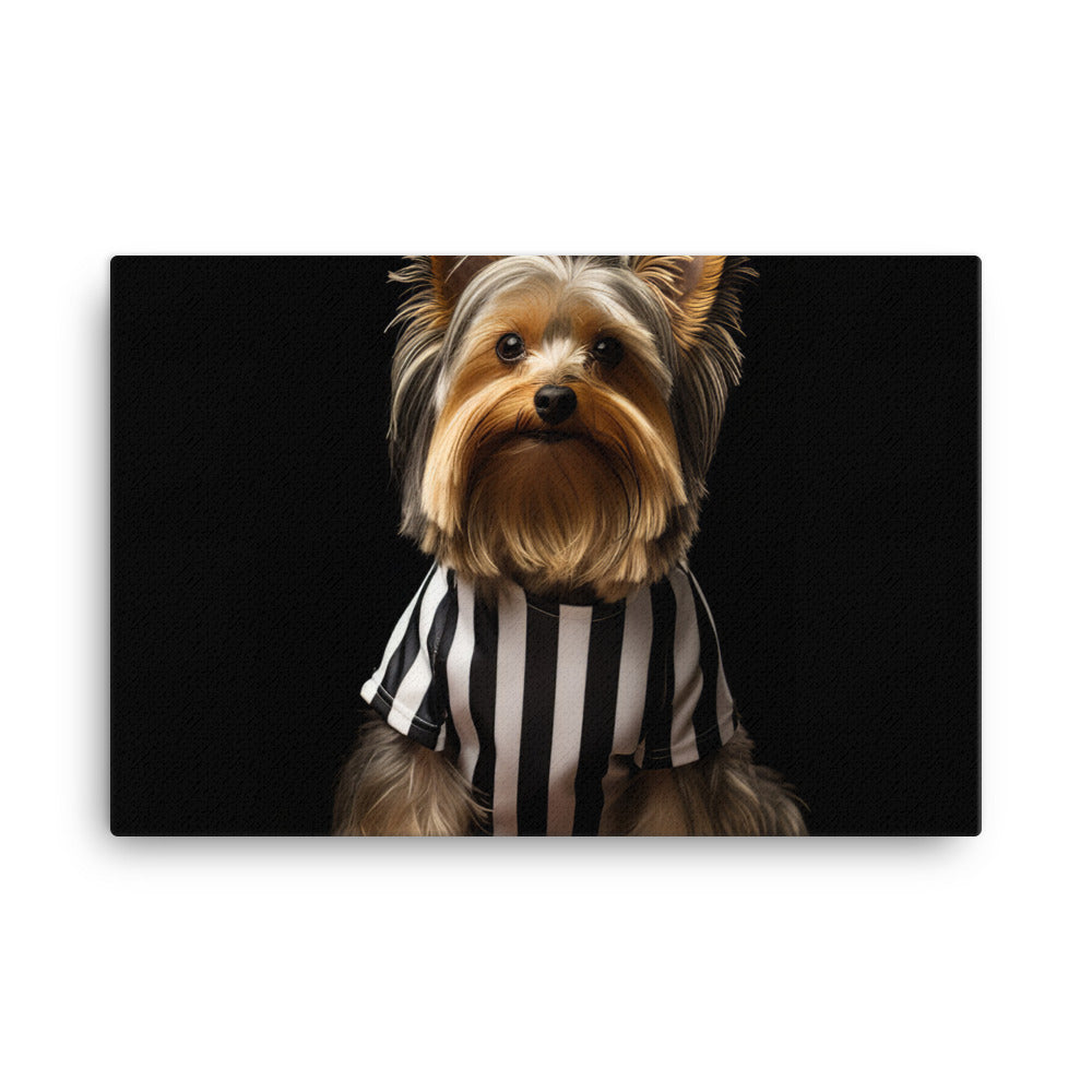 Yorkshire Terrier Referee Canvas - PosterfyAI.com