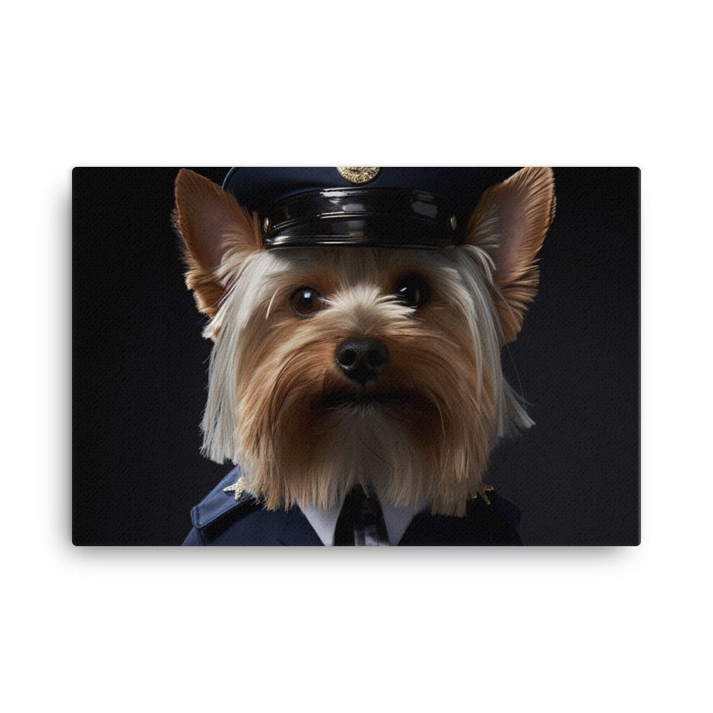 Yorkshire Terrier Prison Officer Canvas - PosterfyAI.com