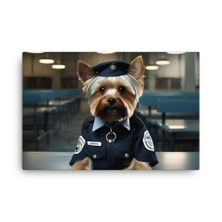 Yorkshire Terrier Prison Officer Canvas - PosterfyAI.com