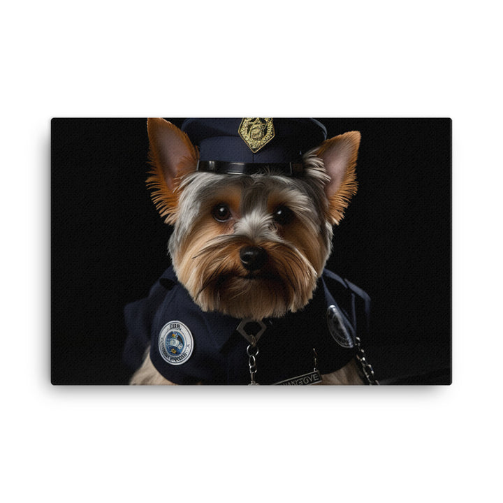 Yorkshire Terrier Prison Officer Canvas - PosterfyAI.com