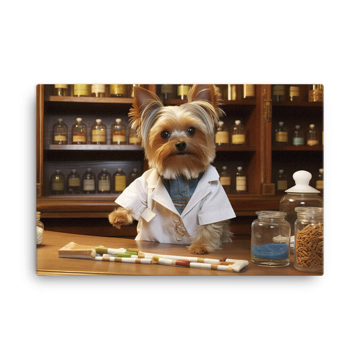 Yorkshire Terrier Pharmacist Canvas - PosterfyAI.com