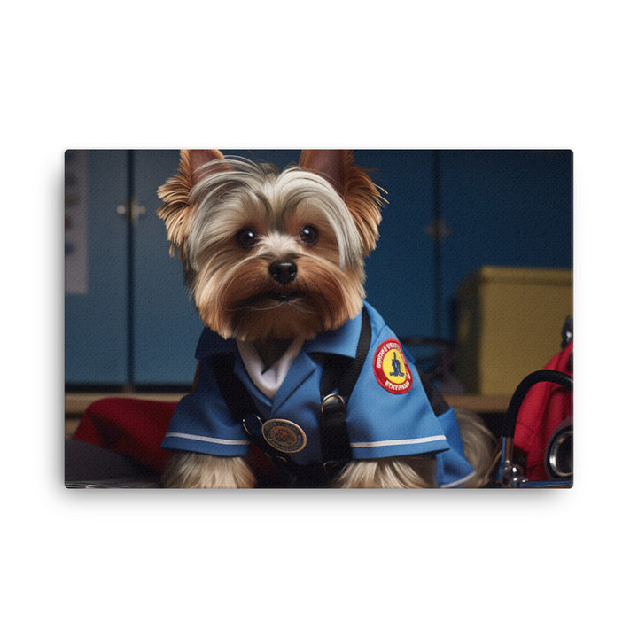 Yorkshire Terrier Paramedic Canvas - PosterfyAI.com