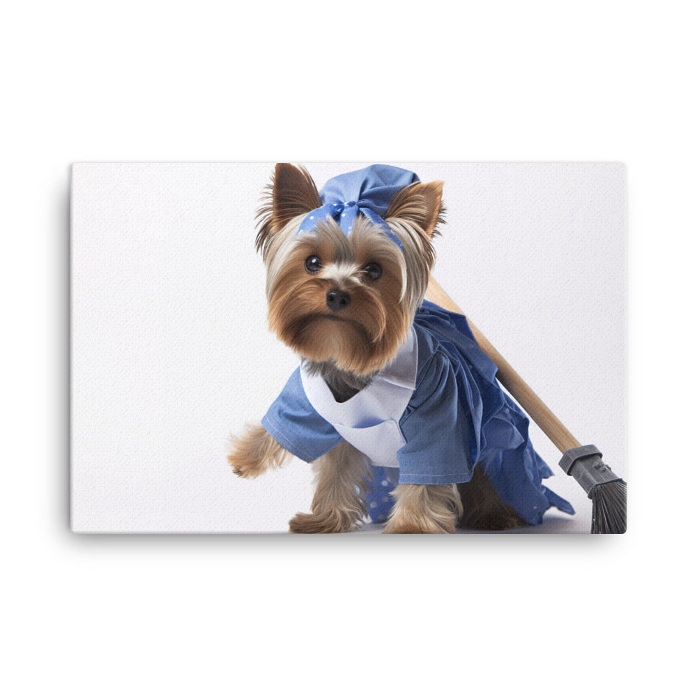 Yorkshire Terrier Janitor Canvas - PosterfyAI.com