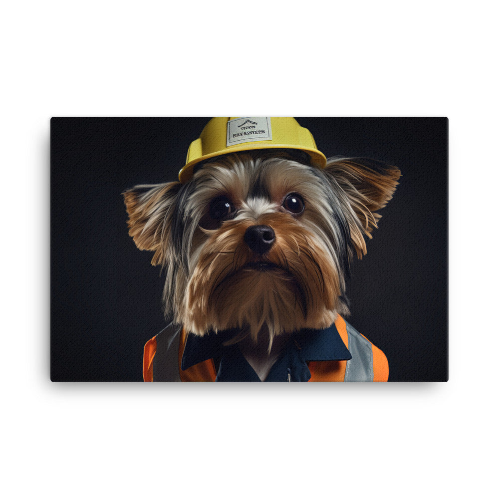 Yorkshire Terrier Janitor Canvas - PosterfyAI.com