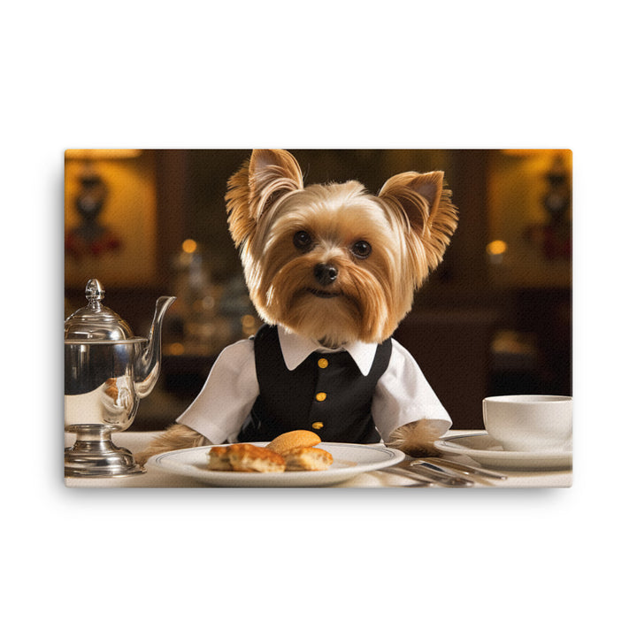 Yorkshire Terrier Hotel Staff Canvas - PosterfyAI.com