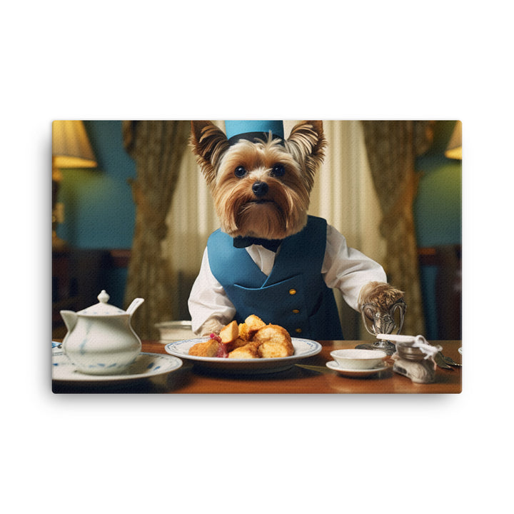 Yorkshire Terrier Hotel Staff Canvas - PosterfyAI.com