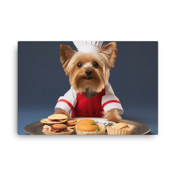 Yorkshire Terrier Fast Food Crew Canvas - PosterfyAI.com