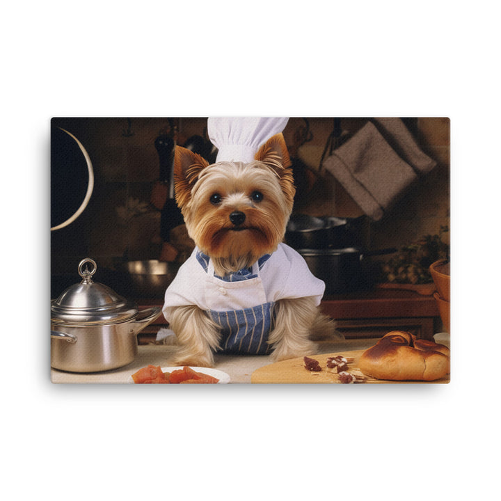 Yorkshire Terrier Chef Canvas - PosterfyAI.com