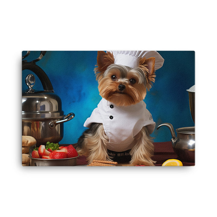 Yorkshire Terrier Chef Canvas - PosterfyAI.com