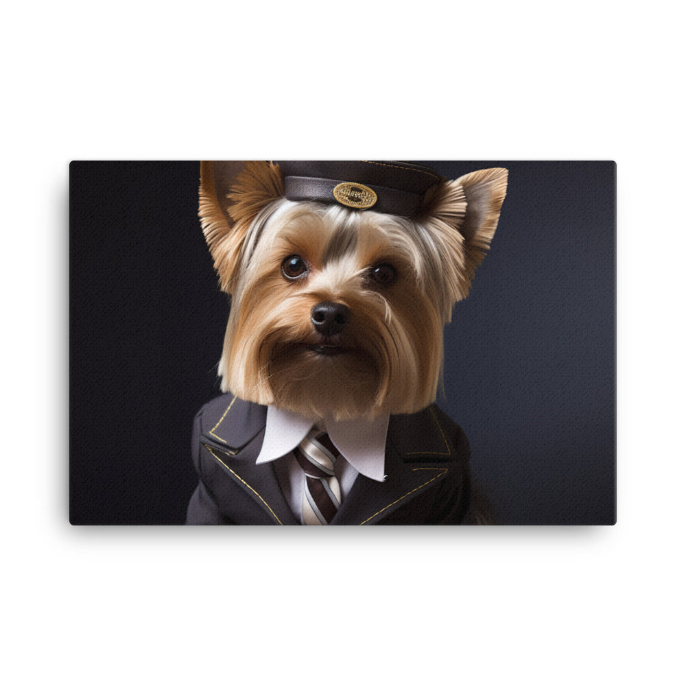 Yorkshire Terrier Cabin Crew Canvas - PosterfyAI.com