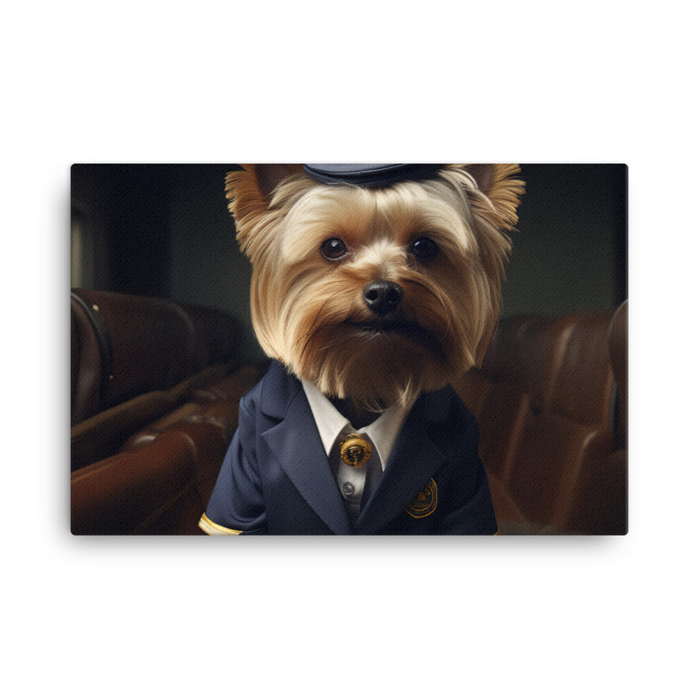 Yorkshire Terrier Cabin Crew Canvas - PosterfyAI.com