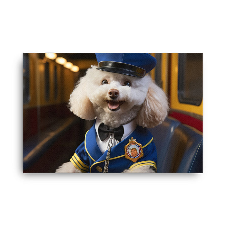 Poodle Transit Operator Canvas - PosterfyAI.com