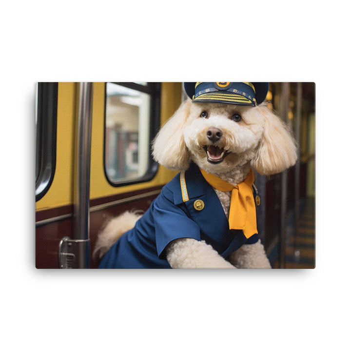 Poodle Transit Operator Canvas - PosterfyAI.com