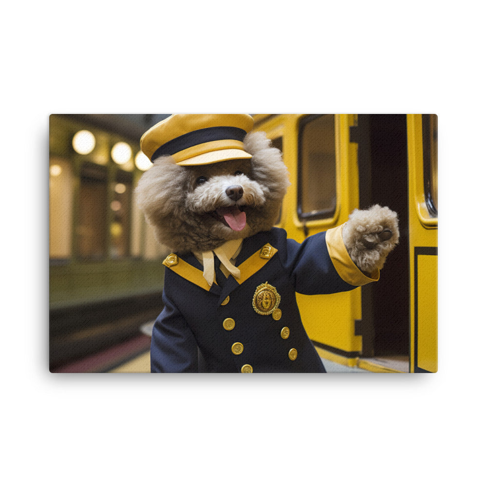 Poodle Transit Operator Canvas - PosterfyAI.com