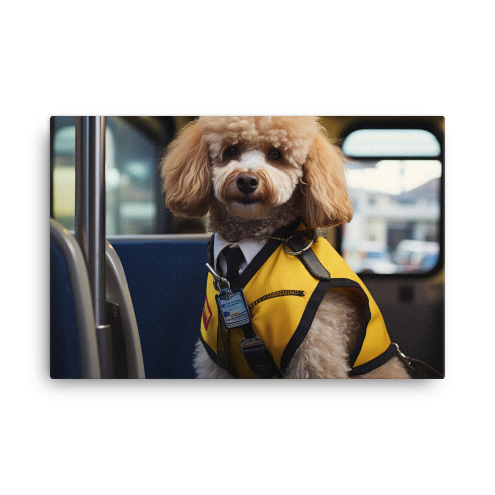 Poodle Transit Operator Canvas - PosterfyAI.com