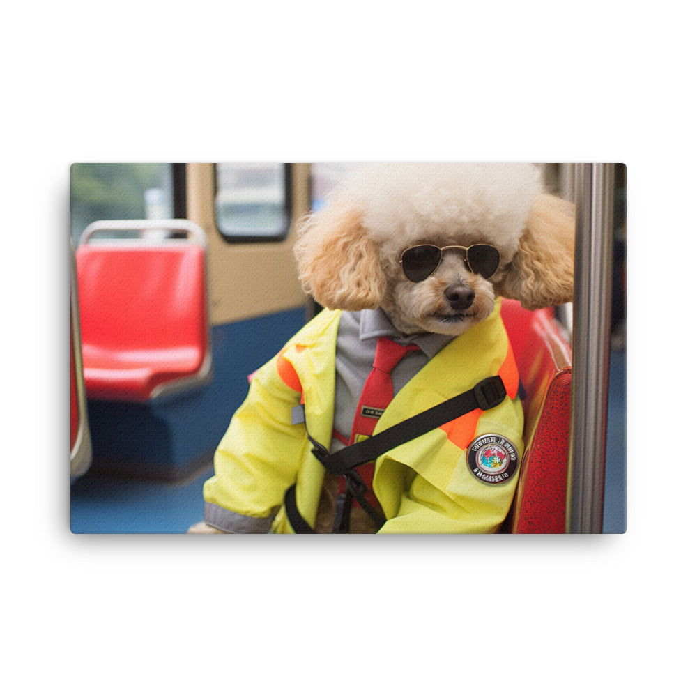 Poodle Transit Operator Canvas - PosterfyAI.com