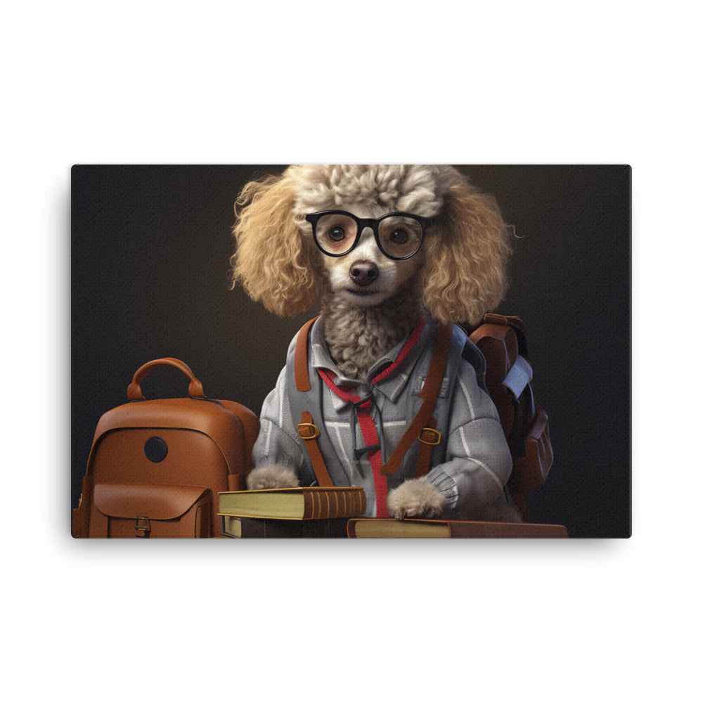 Poodle Student Canvas - PosterfyAI.com